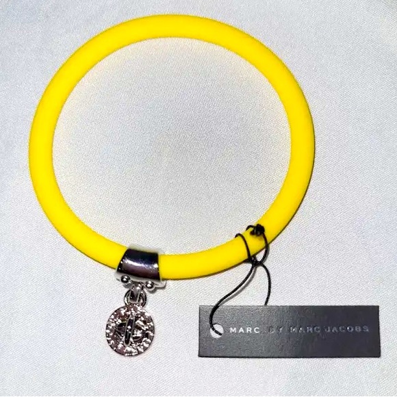 Marc Jacobs Jewelry - Marc by Marc Jacobs Yellow Silicone Bracelet silicone bracelet with charm